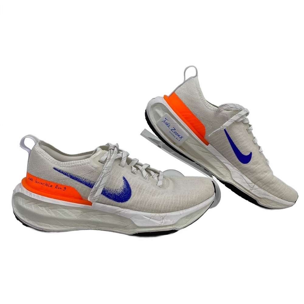 Nike White Orange Zoom X Invincible Run 3 Sneakers | Womens 7